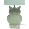 Simple Designs 12.8" Ceramic Owl Bedside Table Desk Lamp