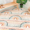 Balta Rugs Hailey Kids Rainbow Stripe Area Rug, Cream, 6' 7" x 9'