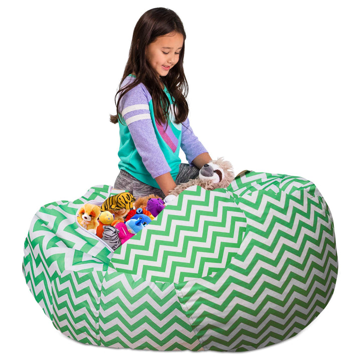 Posh Creations Stuffable Kids Stuffed Animal Storage Bean Bag Chair