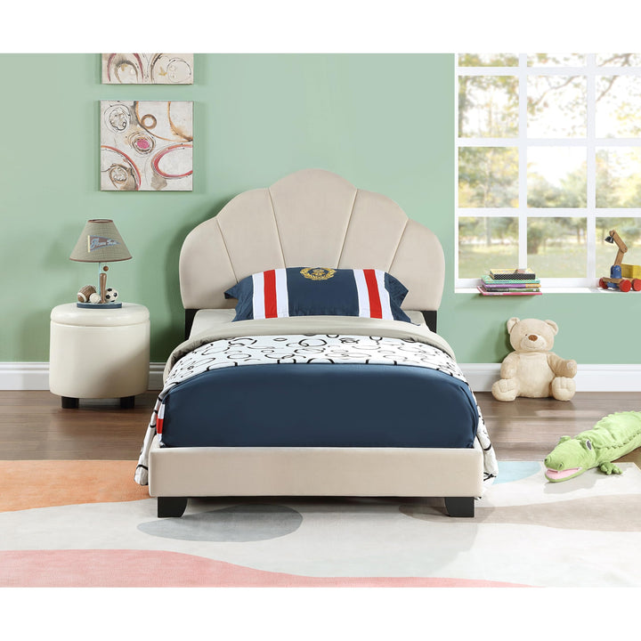 Upholstered Twin ize Platform Bed for Kids with latted Base No Box