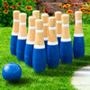 Set of 2 Outdoor Games â€“ Lawn Bowling Game and 6-Pack Large Dice