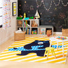 Surfer Bear Kids Machine Washable Area Rug