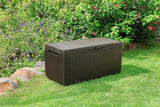 Keter Springwood 80 Gallon Resin Outdoor Storage Box for Patio