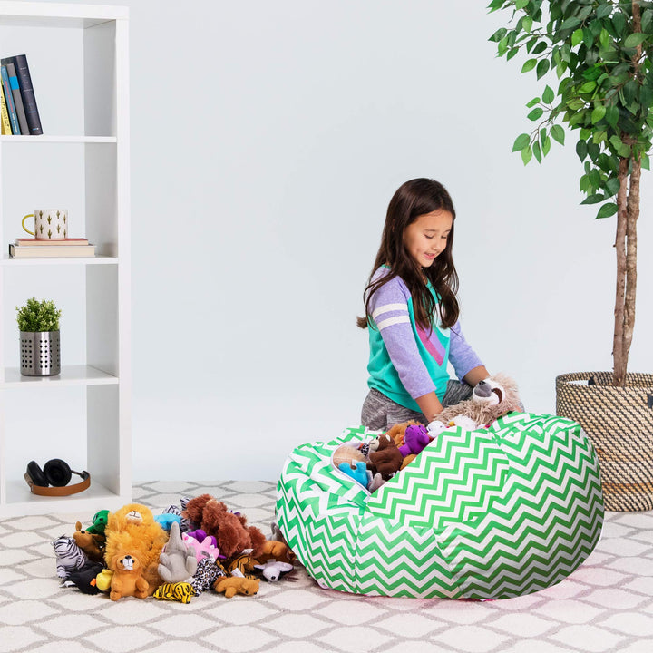 Posh Creations Stuffable Kids Stuffed Animal Storage Bean Bag Chair