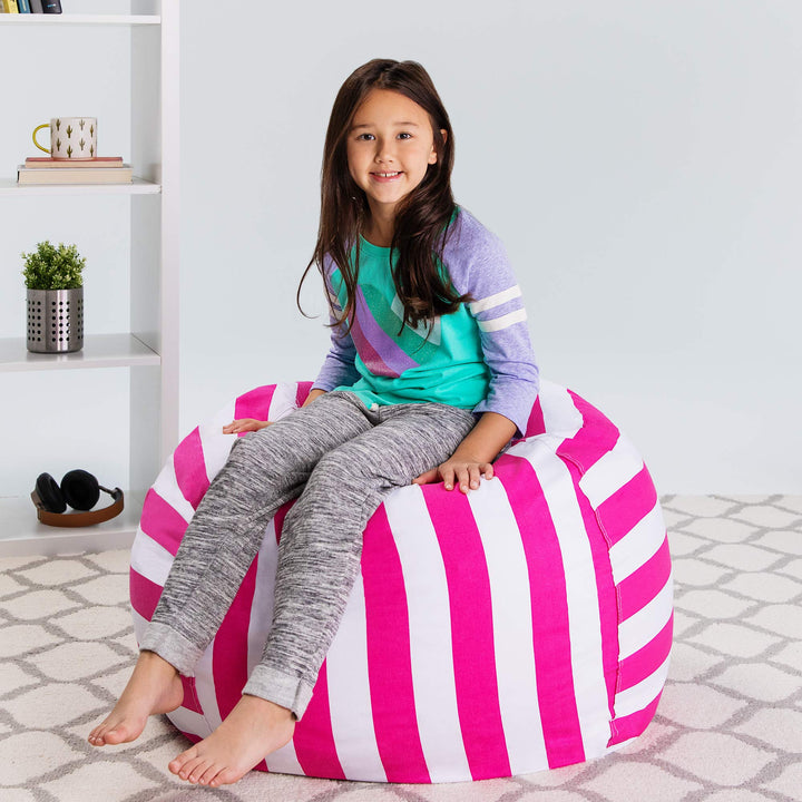 Posh Creations Stuffable Kids Stuffed Animal Storage Bean Bag Chair