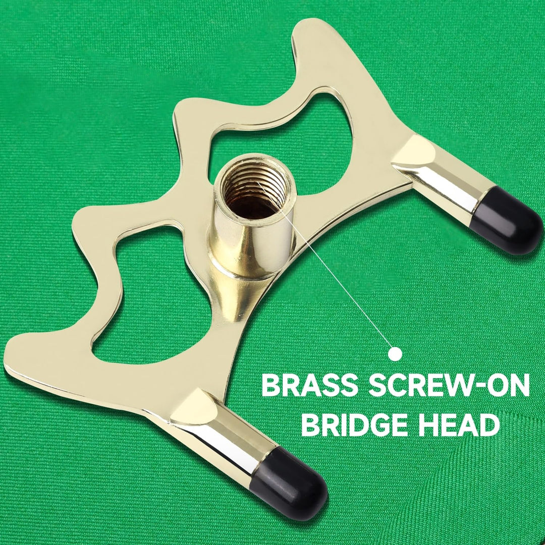 Billiard Pool Cue Stick Brass Screw-on Bridge Head. Accessories