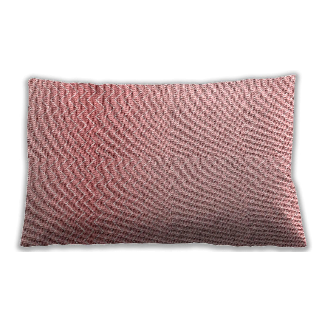 Patterned Indoor-Outdoor Baby Pink Lumbar Throw Pillow Abstract Modern Contemporary Chenille Single Removable Cover