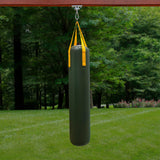 Inflatable Punching Bag Green with Yellow Straps