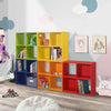 4-Cube Children's Bookcase Kids Toy Storage Shelf Organizer Yellow