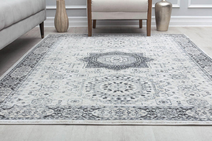 Hailey Geometric Medallion Traditional Area Rug by Rugs America