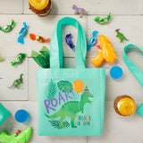 24-Pack Small Dinosaur Party Tote Bags with Handles for Kids