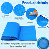 Swimming Pool Ground Cloth Round Liner Pad Blue