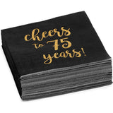 75 Birthday Party Cocktail Napkins Cheers To Years (5 X 5 In 50