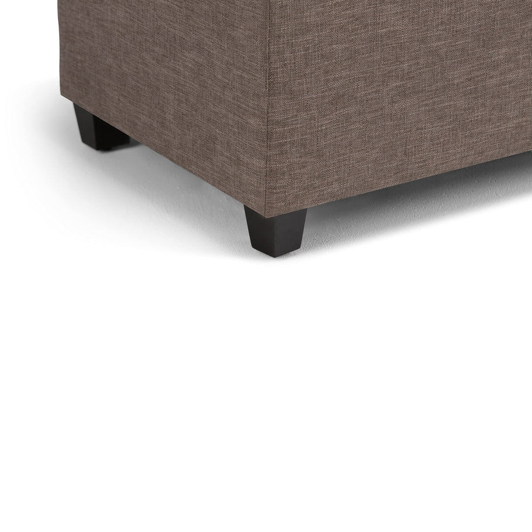 SIMPLIHOME 34 inch Wide Rectangle Lift Top Storage Ottoman