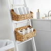 2 Pack Wall Mounted Storage Baskets With Hooks For Bathroom Laundry