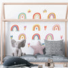 Hand-Drawn Rainbows Love Children Wall Sticker Nursery Multi