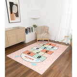 Kids Collection Pink Playful Numbers Design Rug 5'x'7' 5" X 7" Graphic