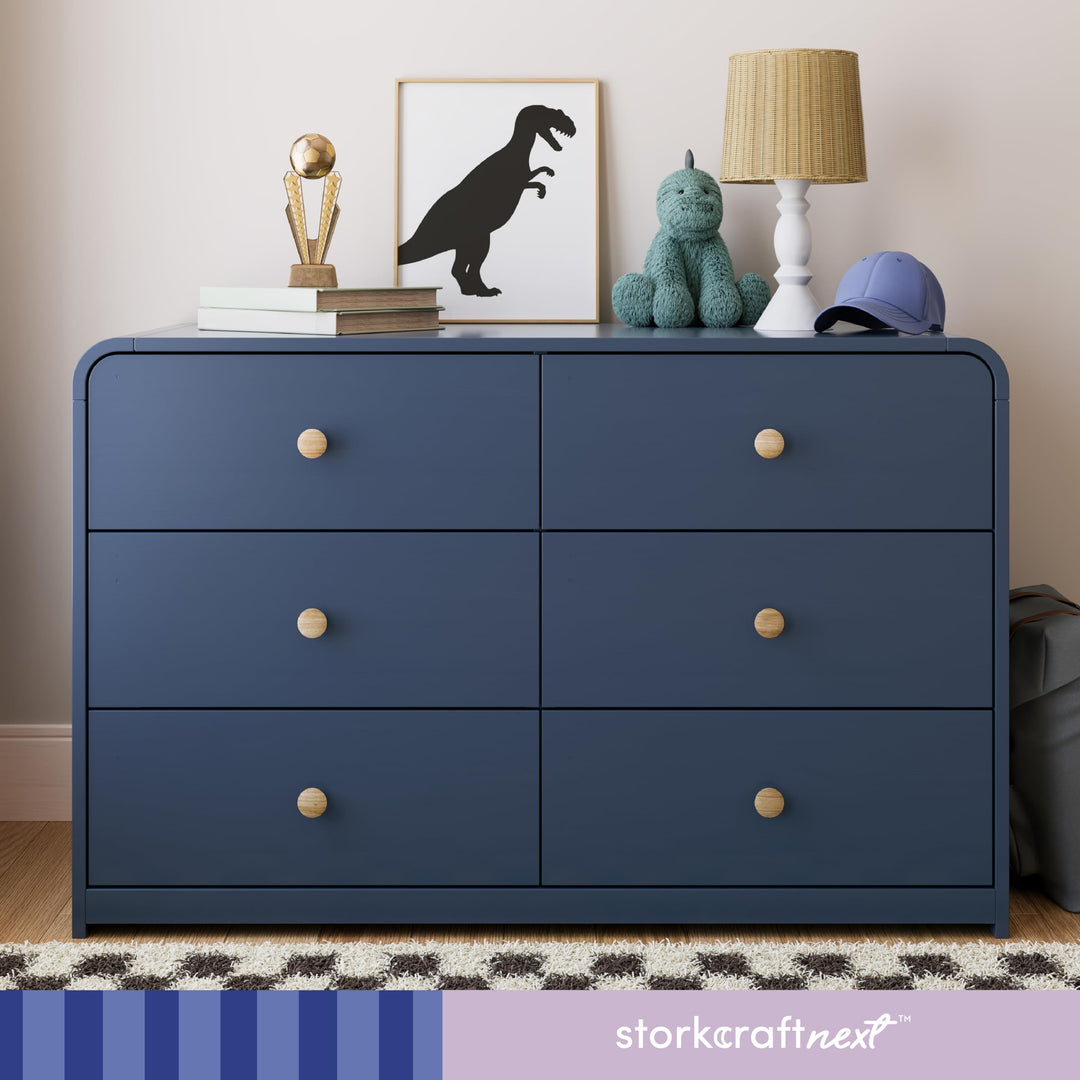 Storkcraft Santos 6 Drawer Dresser (Black) Dresser for Nursery