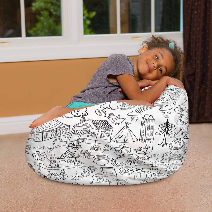 Big Comfy Bean Bag Chair: Posh Beanbag Chairs with Removable