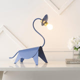 16" Modern Industrial Iron Brachiosaurus Led Kids' Lamp Blue Contemporary Rustic Animal Metal Bulbs Included