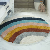 Mod-Tod Amelia Rainbow Print Shag Kids Area Rug