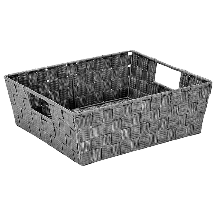 Simplify Shelf Woven Strap Tote Decorative Storage Basket