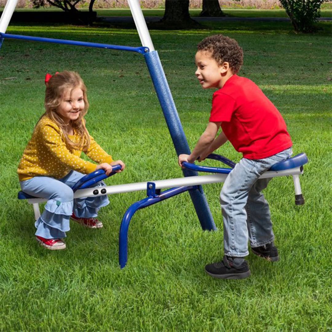 XDP Recreation Freedom Fun Metal A-Frame Kids Outdoor Swing Set 7