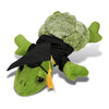 Small Sea Turtle Graduation Plush Toy with Gown and Cap 11 Inches Black Green Polyester