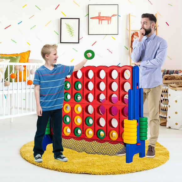 4-to-Score Giant Game Set 4-in-a-Row Connect W/net Storage Red