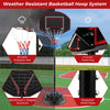 5.5-7.5ft Adjustable Portable Basketball Goal System with Backboard