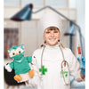 White Owl Plush Hand Puppet Doctor with Scrub Uniform and Cap 9.5