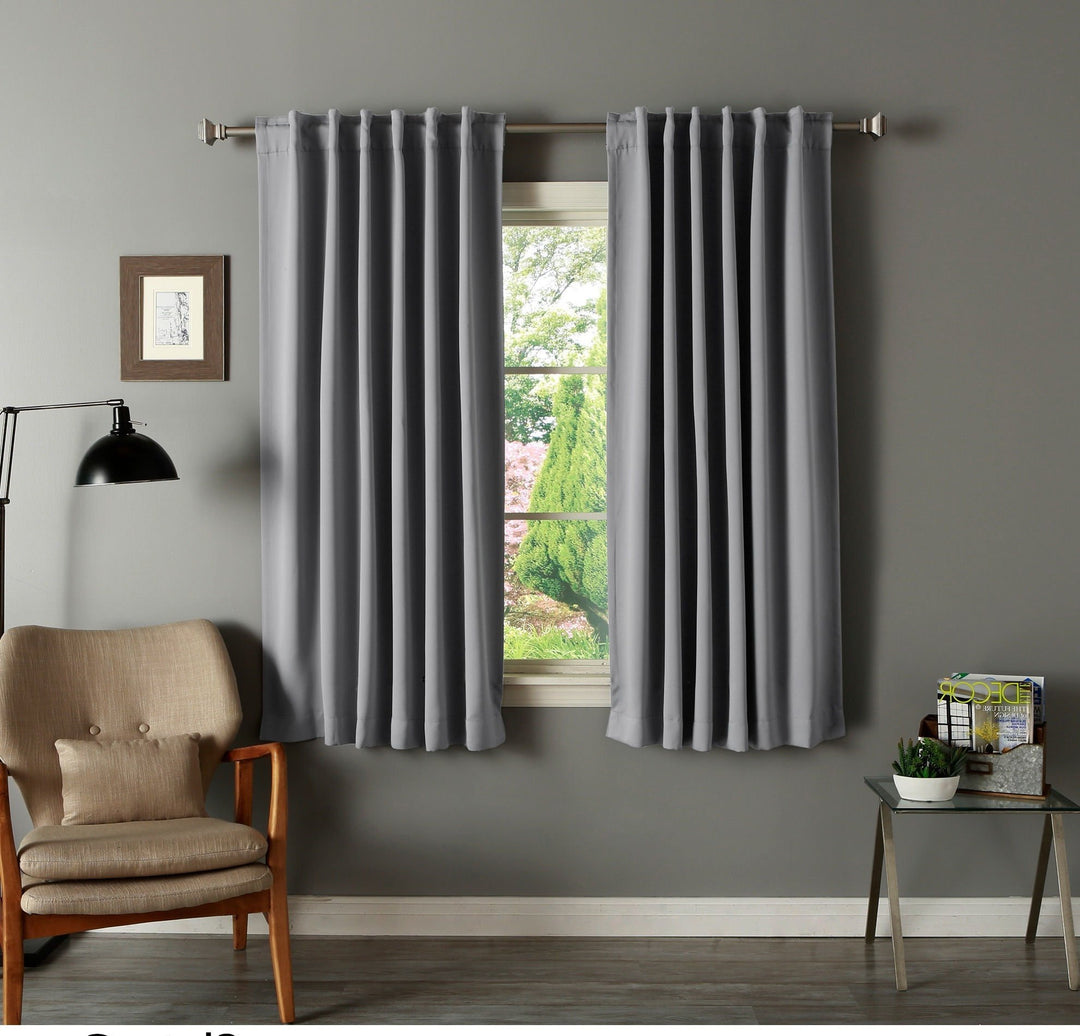 Aurora Home Insulated Thermal 63-inch Blackout Curtain Panel Pair