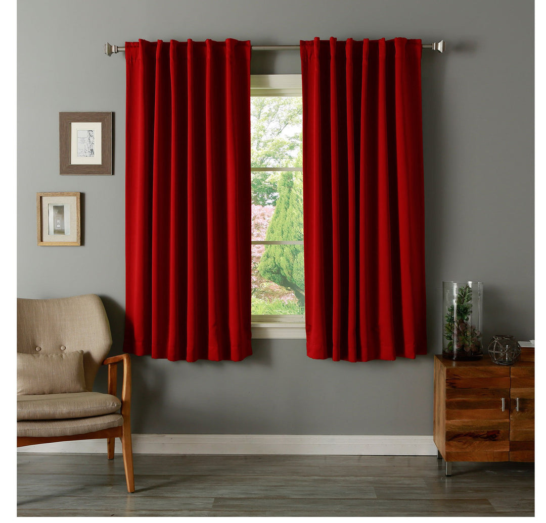 Aurora Home Insulated Thermal 63-inch Blackout Curtain Panel Pair