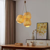 VidaLite F- Modern Bohemian 3-Light Cluster Pendant in Brushed Brass