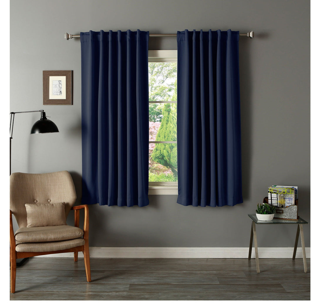 Aurora Home Insulated Thermal 63-inch Blackout Curtain Panel Pair