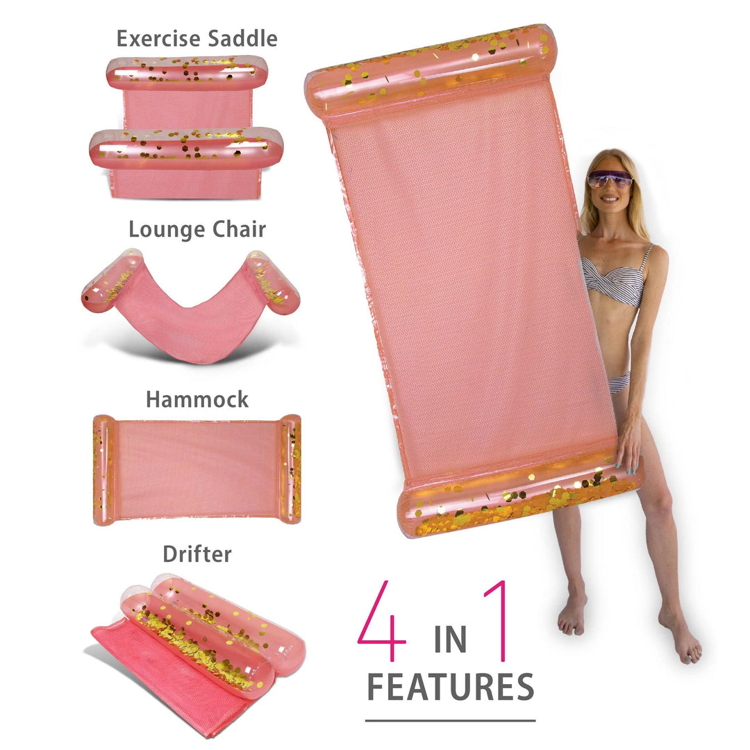 Rose Gold Inflatable Full House Bundle 7 Pieces Pack74 X 6 Inches Pink Plastic