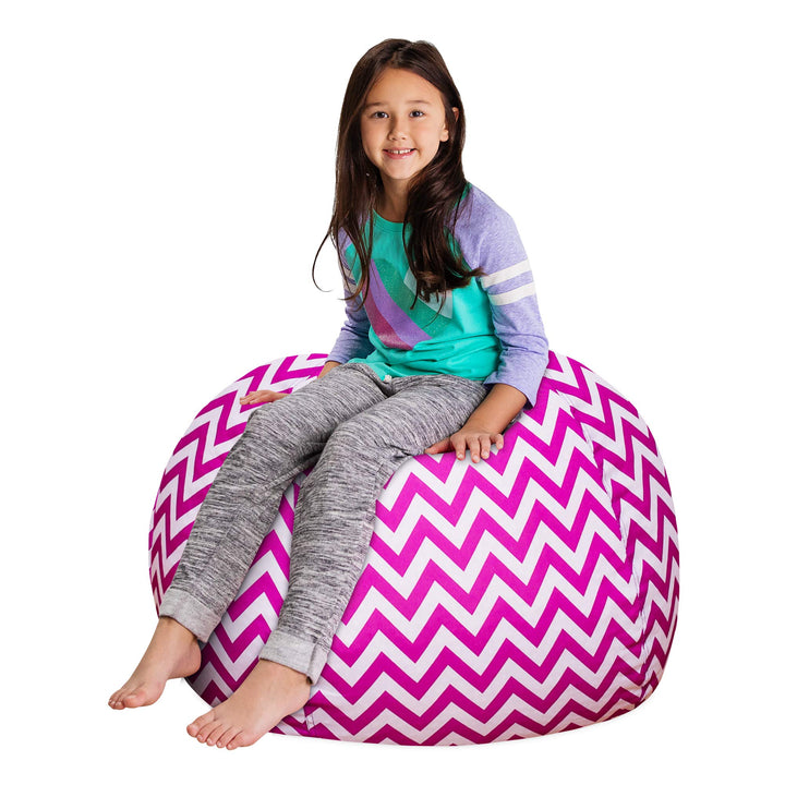 Posh Creations Stuffable Kids Stuffed Animal Storage Bean Bag Chair