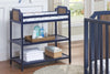 Suite Bebe Brees Changing Table in Midnight Blue and Vintage Walnut