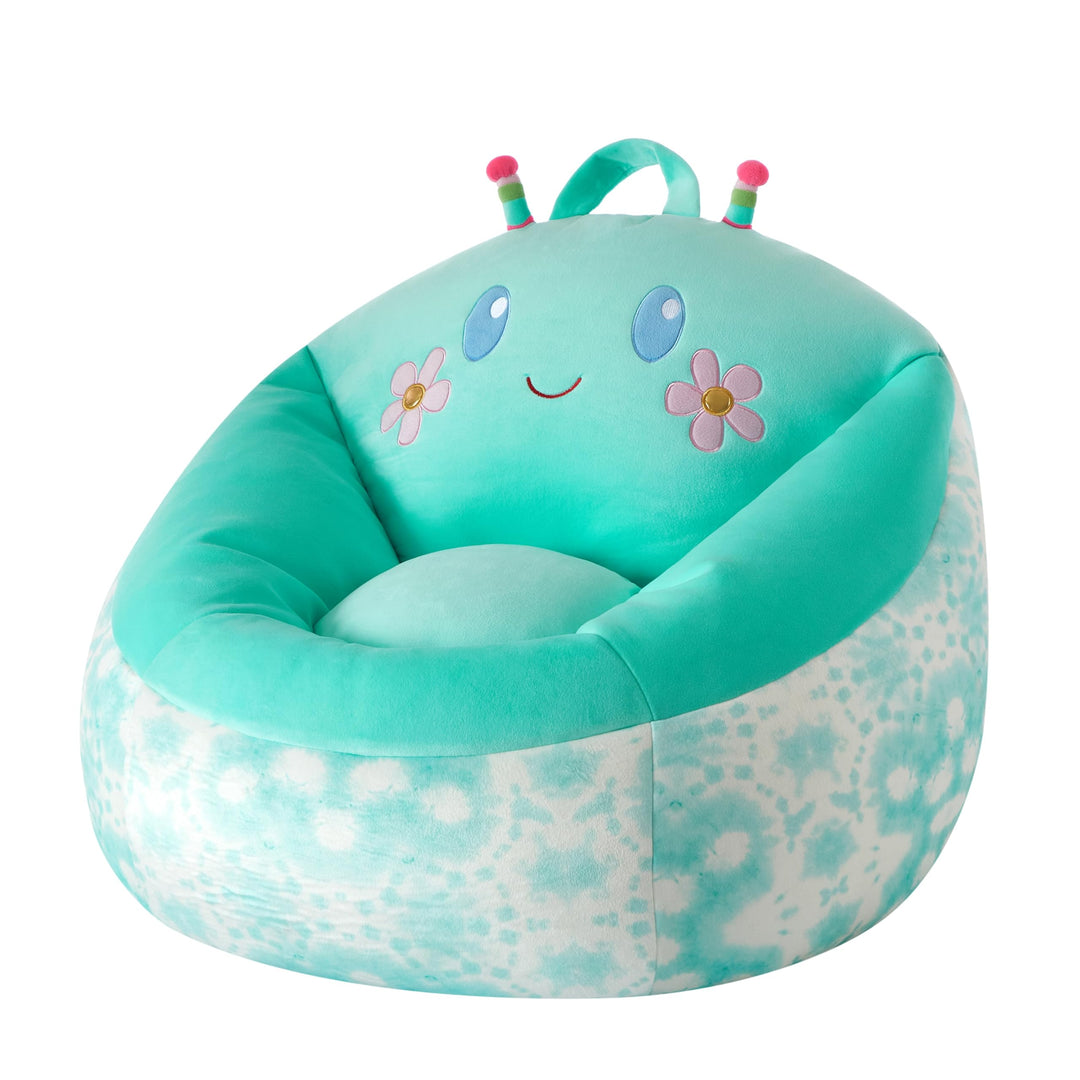 Heritage Kids Micromink Squishy Bean Bag Chair for Kids Ages 3+, Figural Butterfly
