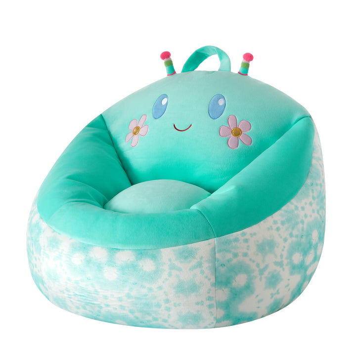 Heritage Kids Micromink Squishy Bean Bag Chair for Kids Ages 3+, Figural Butterfly