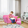 Kids Sofa Children Couch Armrest Chair with Strawberry Pillows Pink