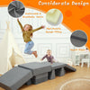 8pcs Modular Kids Play Couch Child Sectional Sofa Grey Modern