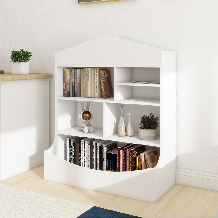 Children's Multi-Functional 7 Shelf Bookcase Storage Display Rack