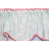 Aqua Pink Wings Window Valance Blue