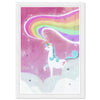 Olivia's Easel 'Unicorn Light' Kids Wall Art Framed Print Pink White