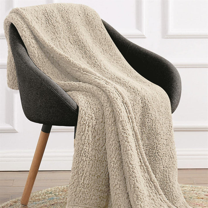 My World - Kids Cloud Sherpa Throw - Extra Fluffy and Soft - Navy, 50x60 (TH4245NV-9100)