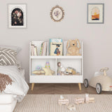 Kids Bookshelf and Toy Organizer White Modern Contemporary