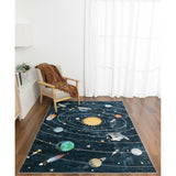 Kids Collection Interstellar Adventure Space Themed Area Rug 5'x'7' 5"