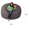 6-foot Memory Foam Bean Bag Chair