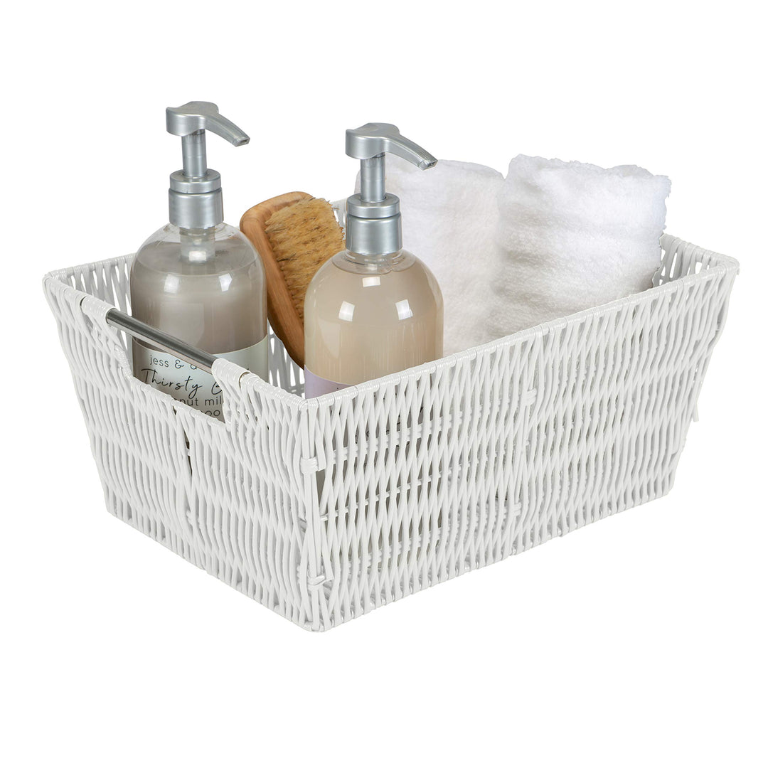 Simplify Woven Rattan Tote Baskets Multi-Size